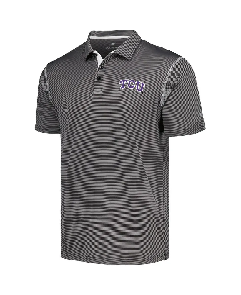 Men's Colosseum Black Tcu Horned Frogs Cameron Polo Shirt