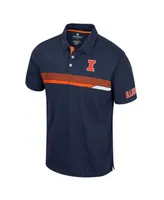 Men's Colosseum Navy Illinois Fighting Illini No Problemo Polo Shirt