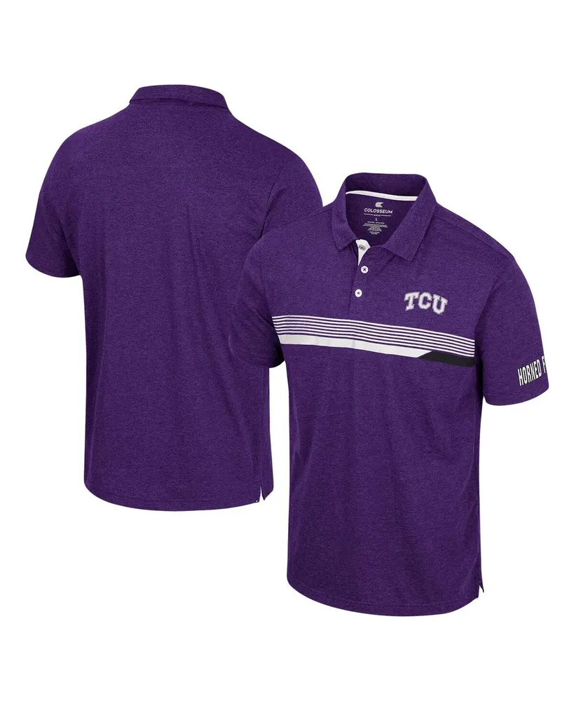 Men's Colosseum Purple Tcu Horned Frogs No Problemo Polo Shirt