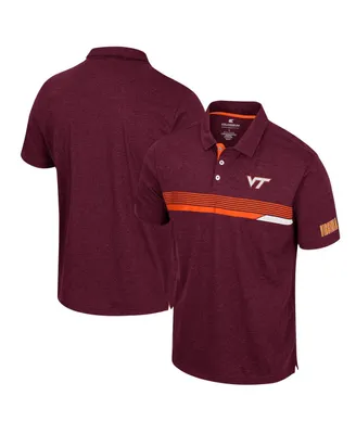 Men's Colosseum Maroon Virginia Tech Hokies No Problemo Polo Shirt