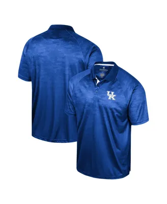 Men's Colosseum Royal Kentucky Wildcats Honeycomb Raglan Polo Shirt