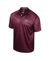 Men's Colosseum Maroon Montana Grizzlies Honeycomb Raglan Polo Shirt