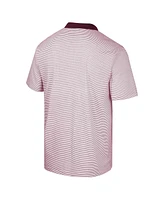 Men's Colosseum White, Cardinal Arizona Sun Devils Print Stripe Polo Shirt