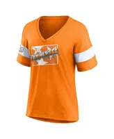Women's Fanatics Tennessee Orange Volunteers Fan V-Neck T-shirt