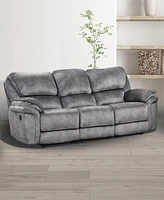 Furniture of America Bishop 89" Fabric Manual Recliner Sofa