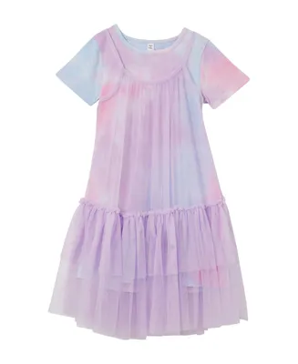 Cotton On Little Girls Kristen Dress Up Dress and T-shirt, 2 Piece Set