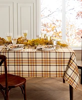 Elrene Russet Harvest Woven Plaid Tablecloth