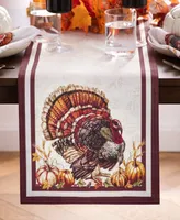 Elrene Autumn Heritage Turkey Engineered Table Runner, 13" x 70"