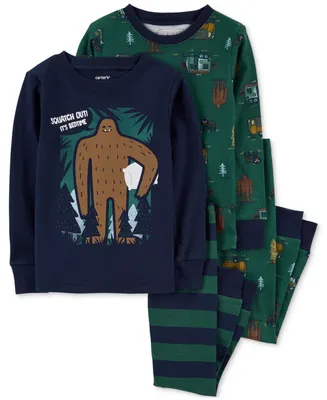 Carter's Baby Boys 4-Pc. Bigfoot Snug-Fit Cotton Pajamas Set