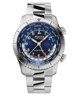 Alpina Men's Swiss Startimer Pilot Stainless Steel Bracelet Watch 41mm - Silver