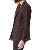 Sam Edelman Women's Printed Long-Sleeve Side-Slit Blazer