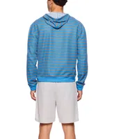 Joe Boxer Men's Waffle-Knit Fun Stripe Licky-Print Hooded Pajama T-Shirt