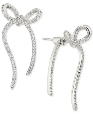 Eliot Danori Pave Bow Ear Jacket Earrings