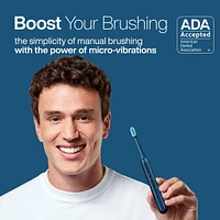 AquaSonic Icon Rechargeable Toothbrush | Magnetic Holder & Slim Travel Case 2 Brushing Modes Smart Timers Modern Convenient