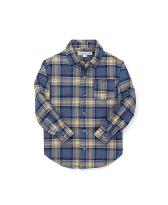 Hope & Henry Baby Boys Brushed Button Down Shirt