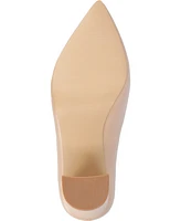 Journee Collection Women's Simonne Block Heel Pointed Toe Pumps
