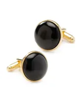 Ox & Bull Trading Co. Men's Gold-tone and Onyx 5 Cufflinks and Stud Set, 7 Piece Set