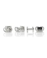 Ox & Bull Trading Co. Men's Horse Bit Stainless Steel Cufflinks and Stud Set, 6 Piece Set
