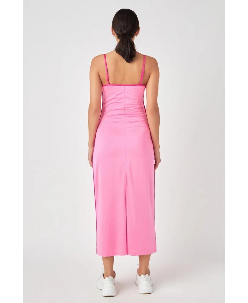 endless rose Women's Contrast Binding Maxi Dress