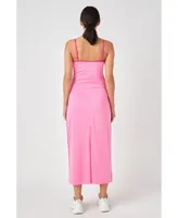 endless rose Women's Contrast Binding Maxi Dress