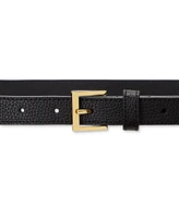 Lauren Ralph Women's Pebbled Leather Skinny Belt