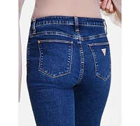 Guess Women's Whiskered Faded-Front Bootcut Denim Jeans