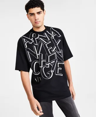 A|X Armani Exchange Men's Relaxed-Fit Short-Sleeve Logo Graphic T-Shirt