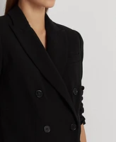 Lauren Ralph Women's Double-Breasted Wool Crepe Blazer