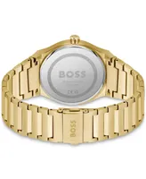 Hugo Boss Men's Candor Gold Ion Plated Stainless Steel Bracelet Watch 41mm