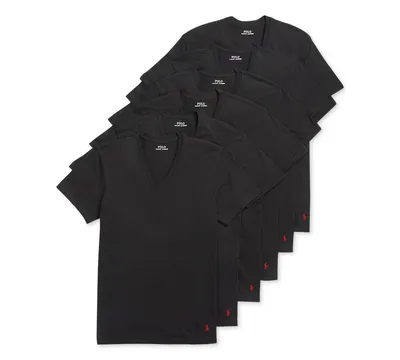 Polo Ralph Lauren Men's 5+1 Free Bonus Pack. Cotton Classic-Fit V-Neck Undershirts