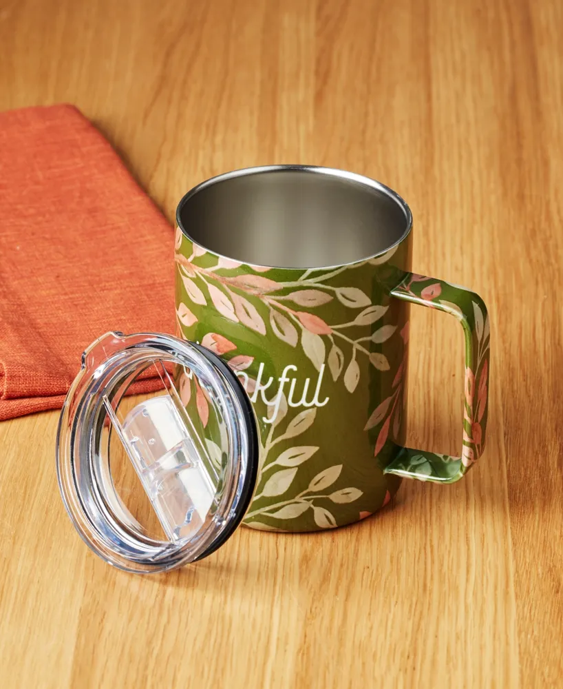 Cambridge Thankful Leaves Insulated Coffee Mug, 16 oz