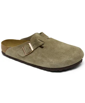Birkenstock Men's Boston Soft Footbed Suede Leather Clogs from Finish Line