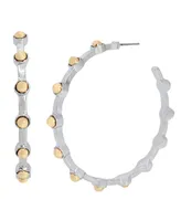 Robert Lee Morris Soho Beaded Hoop Earrings - Gold, Two