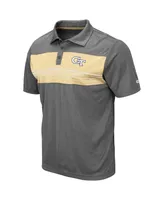 Men's Colosseum Heathered Charcoal Georgia Tech Yellow Jackets Smithers Polo Shirt