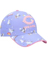 Girls Preschool '47 Brand Purple Chicago Bears Unicorn Clean Up Adjustable Hat