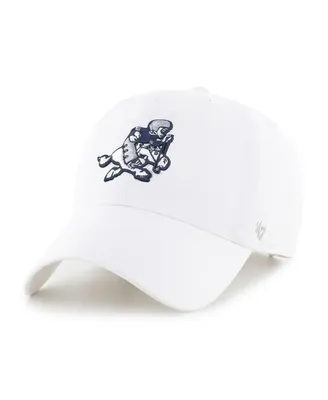 Men's '47 Brand White Dallas Cowboys Retro Joe Ii Clean Up Adjustable Hat