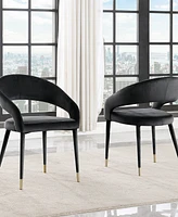 Best Master Furniture Jacques 32" Velvet Dining Chairs, Set of 2