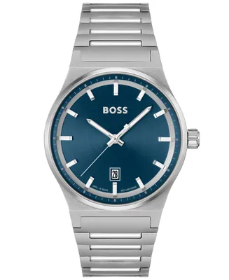 Hugo Boss Men's Candor Quartz Basic Calendar Stainless Steel Watch 41mm