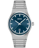 Hugo Boss Men's Candor Quartz Basic Calendar Stainless Steel Watch 41mm
