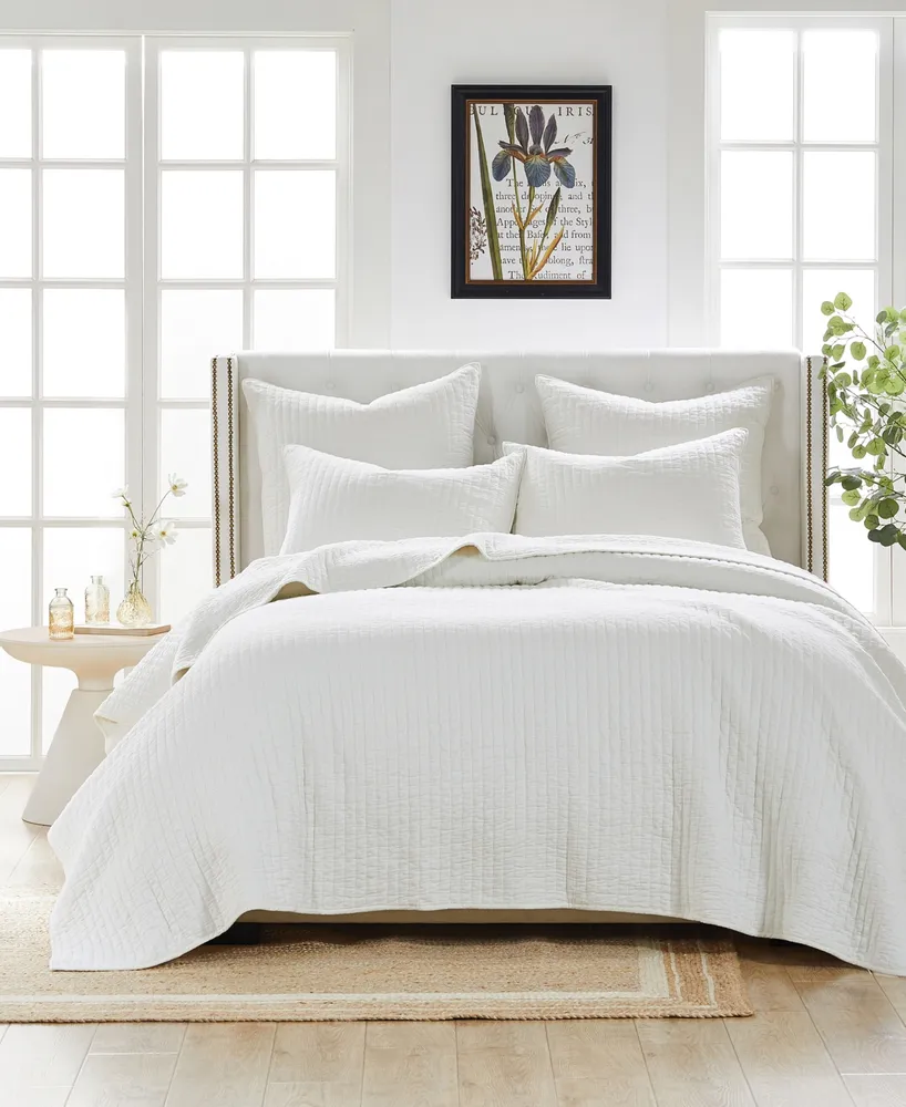 Greenland Home Fashions Monterrey Finely-Stitched Cotton 3 Piece Quilt Set, King - Off