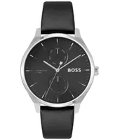 Hugo Boss Men's Tyler Quartz Multifunction Leather Watch 43mm