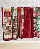 Greenland Home Fashions Christmas Tree Patchwork Throw, 50" x 60"