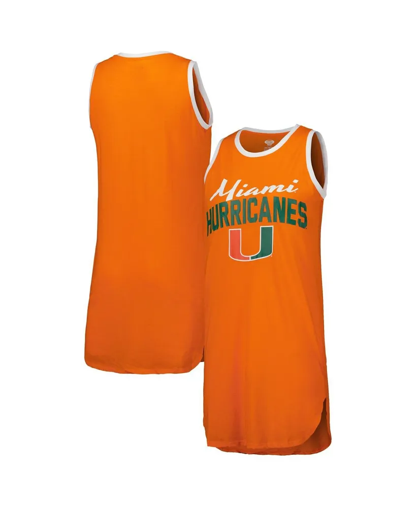 Women's Concepts Sport Orange Miami Hurricanes Tank Nightshirt