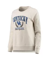 Women's League Collegiate Wear Oatmeal Kentucky Wildcats Academy Raglan Pullover Sweatshirt
