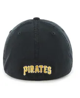 Men's '47 Brand Black Pittsburgh Pirates Cooperstown Collection Franchise Fitted Hat