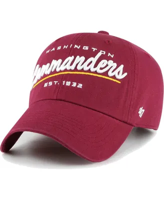 Women's '47 Brand Burgundy Washington Commanders Sidney Clean Up Adjustable Hat