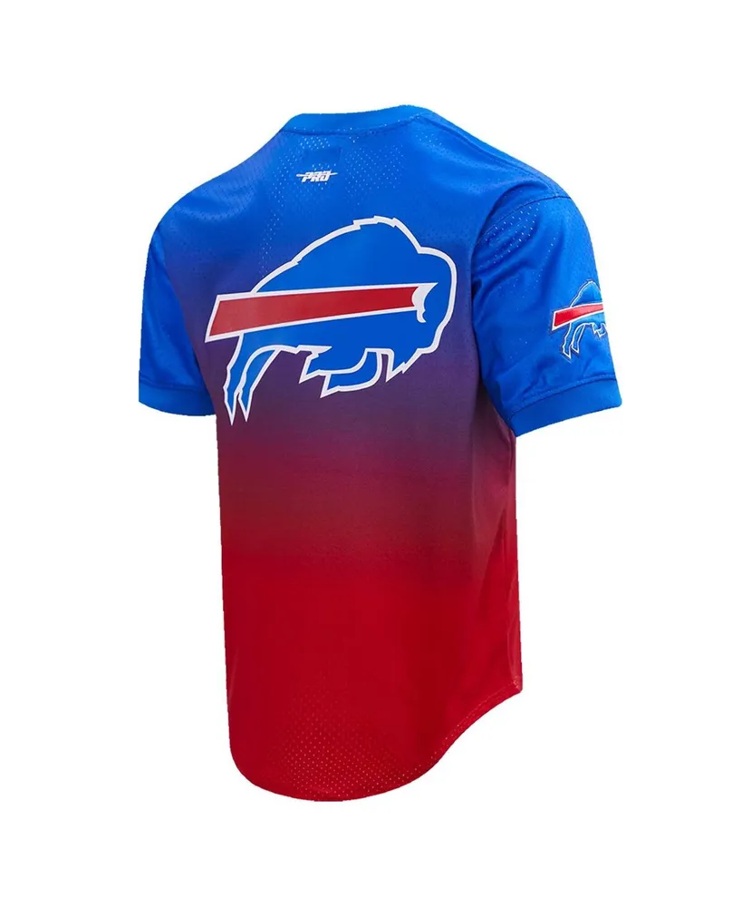 Men's Pro Standard Josh Allen Royal Buffalo Bills Player Name and Number Ombre Mesh T-shirt