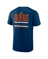 Men's Profile Navy Chicago Bears Big and Tall Two-Sided T-shirt