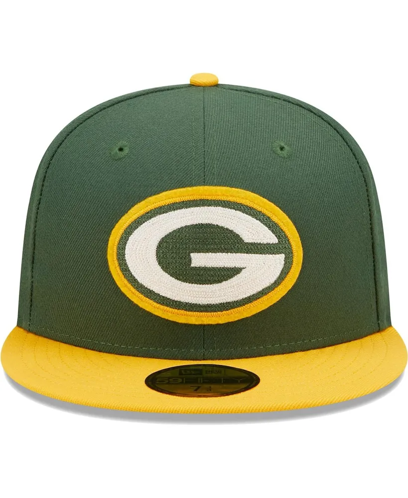 Men's New Era Green, Gold Green Bay Packers Super Bowl Xxxi Letterman 59FIFTY Fitted Hat