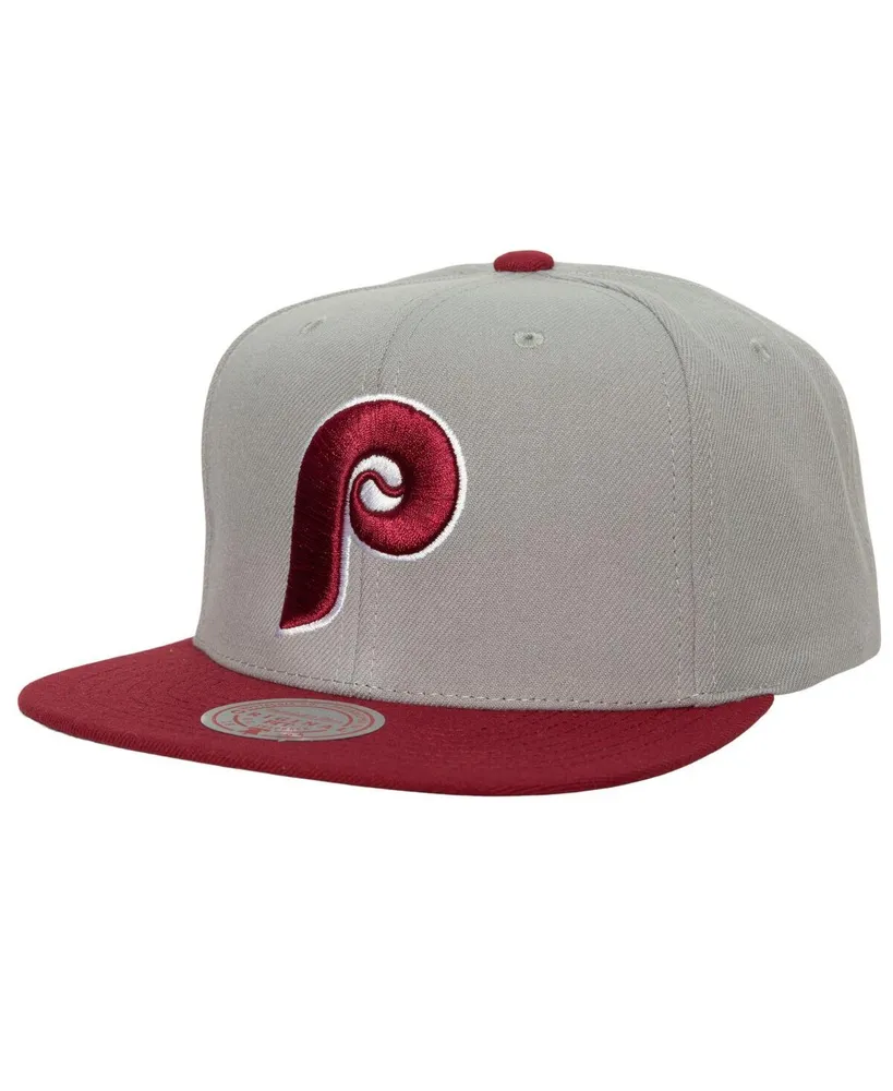 Mitchell & Ness White Philadelphia Phillies Cooperstown Collection Pro  Crown Snapback Hat for Men